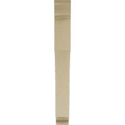 Ekena Millwork - BKTUR055X42X48WTL01RCPR - Timberthane Faux Wood Westlake Style Bracket, Traditional Ends, 5 1/2"W x 42"D x 48"H, Primed Tan