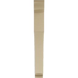 Ekena Millwork - BKTUR055X44X48WTL01RCPR - Timberthane Faux Wood Westlake Style Bracket, Traditional Ends, 5 1/2"W x 44"D x 48"H, Primed Tan