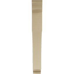 Ekena Millwork - BKTUR055X46X46WTL01RCPR - Timberthane Faux Wood Westlake Style Bracket, Traditional Ends, 5 1/2"W x 46"D x 46"H, Primed Tan