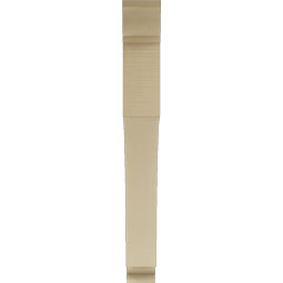 Ekena Millwork - BKTUR055X48X48WTL01RCPR - Timberthane Faux Wood Westlake Style Bracket, Traditional Ends, 5 1/2"W x 48"D x 48"H, Primed Tan