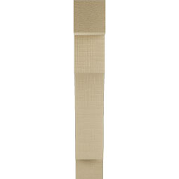 Ekena Millwork - BKTUR035X14X22WTL05RCPR - Timberthane Faux Wood Westlake Style Bracket, Block Ends, 3 1/2"W x 14"D x 22"H, Primed Tan