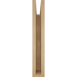 Ekena Millwork - BKTUR035X14X22WTL05RCPR - Timberthane Faux Wood Westlake Style Bracket, Block Ends, 3 1/2"W x 14"D x 22"H, Primed Tan