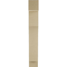 Ekena Millwork - BKTUR035X14X26WTL05RCPR - Timberthane Faux Wood Westlake Style Bracket, Block Ends, 3 1/2"W x 14"D x 26"H, Primed Tan