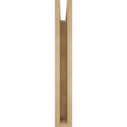 Ekena Millwork - BKTUR035X14X26WTL05RCPR - Timberthane Faux Wood Westlake Style Bracket, Block Ends, 3 1/2"W x 14"D x 26"H, Primed Tan