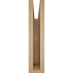 Ekena Millwork - BKTUR035X16X16WTL05RCPR - Timberthane Faux Wood Westlake Style Bracket, Block Ends, 3 1/2"W x 16"D x 16"H, Primed Tan