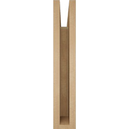 Ekena Millwork - BKTUR035X16X20WTL05RCPR - Timberthane Faux Wood Westlake Style Bracket, Block Ends, 3 1/2"W x 16"D x 20"H, Primed Tan
