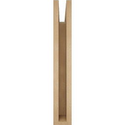 Ekena Millwork - BKTUR035X16X24WTL05RCPR - Timberthane Faux Wood Westlake Style Bracket, Block Ends, 3 1/2"W x 16"D x 24"H, Primed Tan