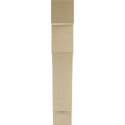 Ekena Millwork - BKTUR035X18X22WTL05RCPR - Timberthane Faux Wood Westlake Style Bracket, Block Ends, 3 1/2"W x 18"D x 22"H, Primed Tan