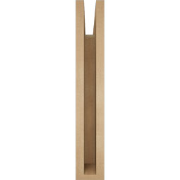 Ekena Millwork - BKTUR035X18X22WTL05RCPR - Timberthane Faux Wood Westlake Style Bracket, Block Ends, 3 1/2"W x 18"D x 22"H, Primed Tan