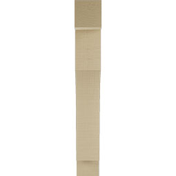 Ekena Millwork - BKTUR035X18X26WTL05RCPR - Timberthane Faux Wood Westlake Style Bracket, Block Ends, 3 1/2"W x 18"D x 26"H, Primed Tan