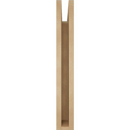 Ekena Millwork - BKTUR035X18X26WTL05RCPR - Timberthane Faux Wood Westlake Style Bracket, Block Ends, 3 1/2"W x 18"D x 26"H, Primed Tan