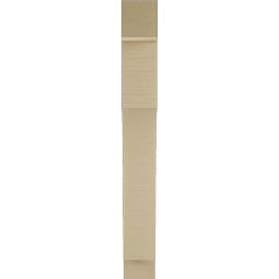 Ekena Millwork - BKTUR035X18X30WTL05RCPR - Timberthane Faux Wood Westlake Style Bracket, Block Ends, 3 1/2"W x 18"D x 30"H, Primed Tan