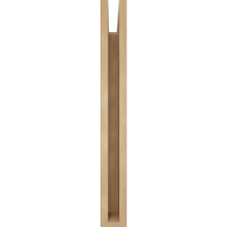 Ekena Millwork - BKTUR035X18X30WTL05RCPR - Timberthane Faux Wood Westlake Style Bracket, Block Ends, 3 1/2"W x 18"D x 30"H, Primed Tan