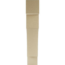 Ekena Millwork - BKTUR035X20X20WTL05RCPR - Timberthane Faux Wood Westlake Style Bracket, Block Ends, 3 1/2"W x 20"D x 20"H, Primed Tan