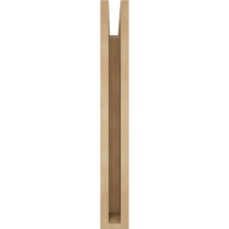 Ekena Millwork - BKTUR035X20X28WTL05RCPR - Timberthane Faux Wood Westlake Style Bracket, Block Ends, 3 1/2"W x 20"D x 28"H, Primed Tan