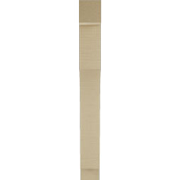 Ekena Millwork - BKTUR035X20X32WTL05RCPR - Timberthane Faux Wood Westlake Style Bracket, Block Ends, 3 1/2"W x 20"D x 32"H, Primed Tan