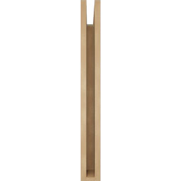 Ekena Millwork - BKTUR035X20X32WTL05RCPR - Timberthane Faux Wood Westlake Style Bracket, Block Ends, 3 1/2"W x 20"D x 32"H, Primed Tan