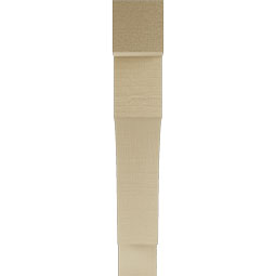 Ekena Millwork - BKTUR035X22X22WTL05RCPR - Timberthane Faux Wood Westlake Style Bracket, Block Ends, 3 1/2"W x 22"D x 22"H, Primed Tan