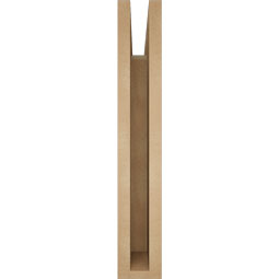 Ekena Millwork - BKTUR035X22X22WTL05RCPR - Timberthane Faux Wood Westlake Style Bracket, Block Ends, 3 1/2"W x 22"D x 22"H, Primed Tan