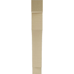 Ekena Millwork - BKTUR035X22X26WTL05RCPR - Timberthane Faux Wood Westlake Style Bracket, Block Ends, 3 1/2"W x 22"D x 26"H, Primed Tan