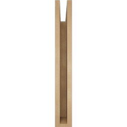 Ekena Millwork - BKTUR035X22X26WTL05RCPR - Timberthane Faux Wood Westlake Style Bracket, Block Ends, 3 1/2"W x 22"D x 26"H, Primed Tan