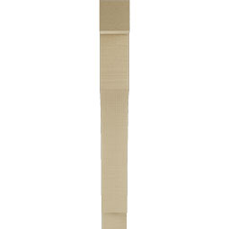 Ekena Millwork - BKTUR035X22X30WTL05RCPR - Timberthane Faux Wood Westlake Style Bracket, Block Ends, 3 1/2"W x 22"D x 30"H, Primed Tan