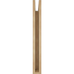 Ekena Millwork - BKTUR035X22X30WTL05RCPR - Timberthane Faux Wood Westlake Style Bracket, Block Ends, 3 1/2"W x 22"D x 30"H, Primed Tan