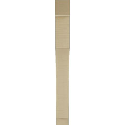 Ekena Millwork - BKTUR035X22X34WTL05RCPR - Timberthane Faux Wood Westlake Style Bracket, Block Ends, 3 1/2"W x 22"D x 34"H, Primed Tan