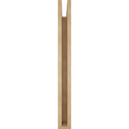 Ekena Millwork - BKTUR035X22X34WTL05RCPR - Timberthane Faux Wood Westlake Style Bracket, Block Ends, 3 1/2"W x 22"D x 34"H, Primed Tan
