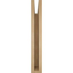 Ekena Millwork - BKTUR035X24X24WTL05RCPR - Timberthane Faux Wood Westlake Style Bracket, Block Ends, 3 1/2"W x 24"D x 24"H, Primed Tan