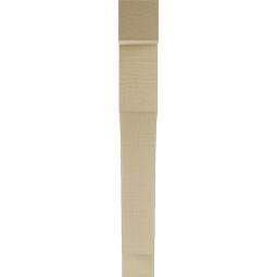 Ekena Millwork - BKTUR035X24X28WTL05RCPR - Timberthane Faux Wood Westlake Style Bracket, Block Ends, 3 1/2"W x 24"D x 28"H, Primed Tan