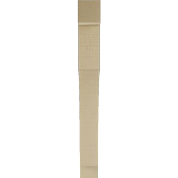 Ekena Millwork - BKTUR035X24X32WTL05RCPR - Timberthane Faux Wood Westlake Style Bracket, Block Ends, 3 1/2"W x 24"D x 32"H, Primed Tan