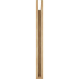 Ekena Millwork - BKTUR035X24X36WTL05RCPR - Timberthane Faux Wood Westlake Style Bracket, Block Ends, 3 1/2"W x 24"D x 36"H, Primed Tan