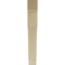 Ekena Millwork - BKTUR035X26X26WTL05RCPR - Timberthane Faux Wood Westlake Style Bracket, Block Ends, 3 1/2"W x 26"D x 26"H, Primed Tan