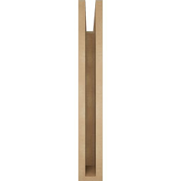 Ekena Millwork - BKTUR035X26X26WTL05RCPR - Timberthane Faux Wood Westlake Style Bracket, Block Ends, 3 1/2"W x 26"D x 26"H, Primed Tan
