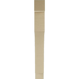 Ekena Millwork - BKTUR035X26X30WTL05RCPR - Timberthane Faux Wood Westlake Style Bracket, Block Ends, 3 1/2"W x 26"D x 30"H, Primed Tan