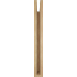 Ekena Millwork - BKTUR035X26X30WTL05RCPR - Timberthane Faux Wood Westlake Style Bracket, Block Ends, 3 1/2"W x 26"D x 30"H, Primed Tan