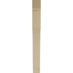 Ekena Millwork - BKTUR035X26X34WTL05RCPR - Timberthane Faux Wood Westlake Style Bracket, Block Ends, 3 1/2"W x 26"D x 34"H, Primed Tan