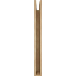 Ekena Millwork - BKTUR035X26X34WTL05RCPR - Timberthane Faux Wood Westlake Style Bracket, Block Ends, 3 1/2"W x 26"D x 34"H, Primed Tan