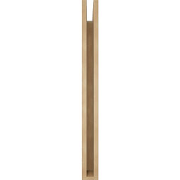 Ekena Millwork - BKTUR035X26X38WTL05RCPR - Timberthane Faux Wood Westlake Style Bracket, Block Ends, 3 1/2"W x 26"D x 38"H, Primed Tan