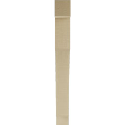 Ekena Millwork - BKTUR035X28X32WTL05RCPR - Timberthane Faux Wood Westlake Style Bracket, Block Ends, 3 1/2"W x 28"D x 32"H, Primed Tan
