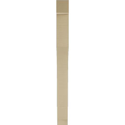 Ekena Millwork - BKTUR035X28X40WTL05RCPR - Timberthane Faux Wood Westlake Style Bracket, Block Ends, 3 1/2"W x 28"D x 40"H, Primed Tan