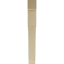Ekena Millwork - BKTUR035X30X30WTL05RCPR - Timberthane Faux Wood Westlake Style Bracket, Block Ends, 3 1/2"W x 30"D x 30"H, Primed Tan
