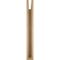Ekena Millwork - BKTUR035X30X30WTL05RCPR - Timberthane Faux Wood Westlake Style Bracket, Block Ends, 3 1/2"W x 30"D x 30"H, Primed Tan