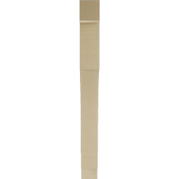 Ekena Millwork - BKTUR035X30X36WTL05RCPR - Timberthane Faux Wood Westlake Style Bracket, Block Ends, 3 1/2"W x 30"D x 36"H, Primed Tan
