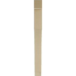 Ekena Millwork - BKTUR035X30X38WTL05RCPR - Timberthane Faux Wood Westlake Style Bracket, Block Ends, 3 1/2"W x 30"D x 38"H, Primed Tan