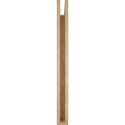 Ekena Millwork - BKTUR035X30X38WTL05RCPR - Timberthane Faux Wood Westlake Style Bracket, Block Ends, 3 1/2"W x 30"D x 38"H, Primed Tan