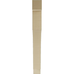 Ekena Millwork - BKTUR035X32X32WTL05RCPR - Timberthane Faux Wood Westlake Style Bracket, Block Ends, 3 1/2"W x 32"D x 32"H, Primed Tan