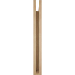 Ekena Millwork - BKTUR035X32X32WTL05RCPR - Timberthane Faux Wood Westlake Style Bracket, Block Ends, 3 1/2"W x 32"D x 32"H, Primed Tan