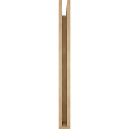 Ekena Millwork - BKTUR035X32X38WTL05RCPR - Timberthane Faux Wood Westlake Style Bracket, Block Ends, 3 1/2"W x 32"D x 38"H, Primed Tan